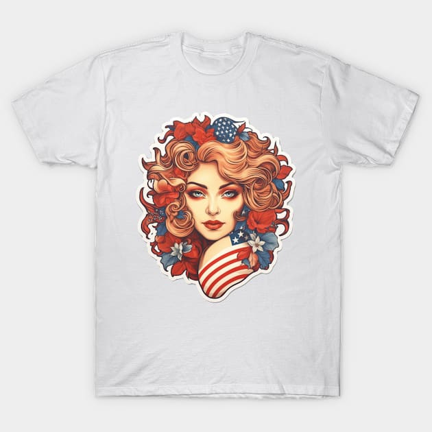 Stars, Stripes & Style - Patriotic American Design T-Shirt by InTrendSick